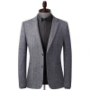 Laishibert autumn and winter knitted woolen woolen suits for young and middle-aged men, small suits for men, slim-fit woolen casual suits Item Picture